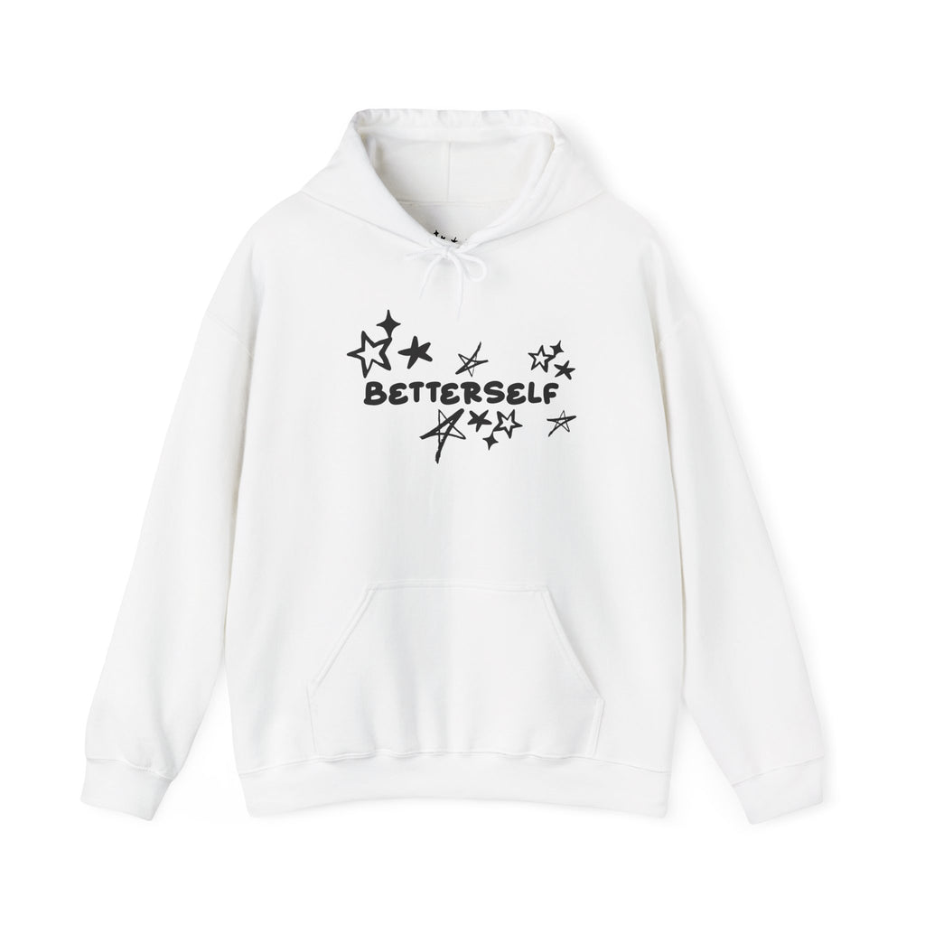 betterself star logo "I'm weird" monkey graphic hoodie
