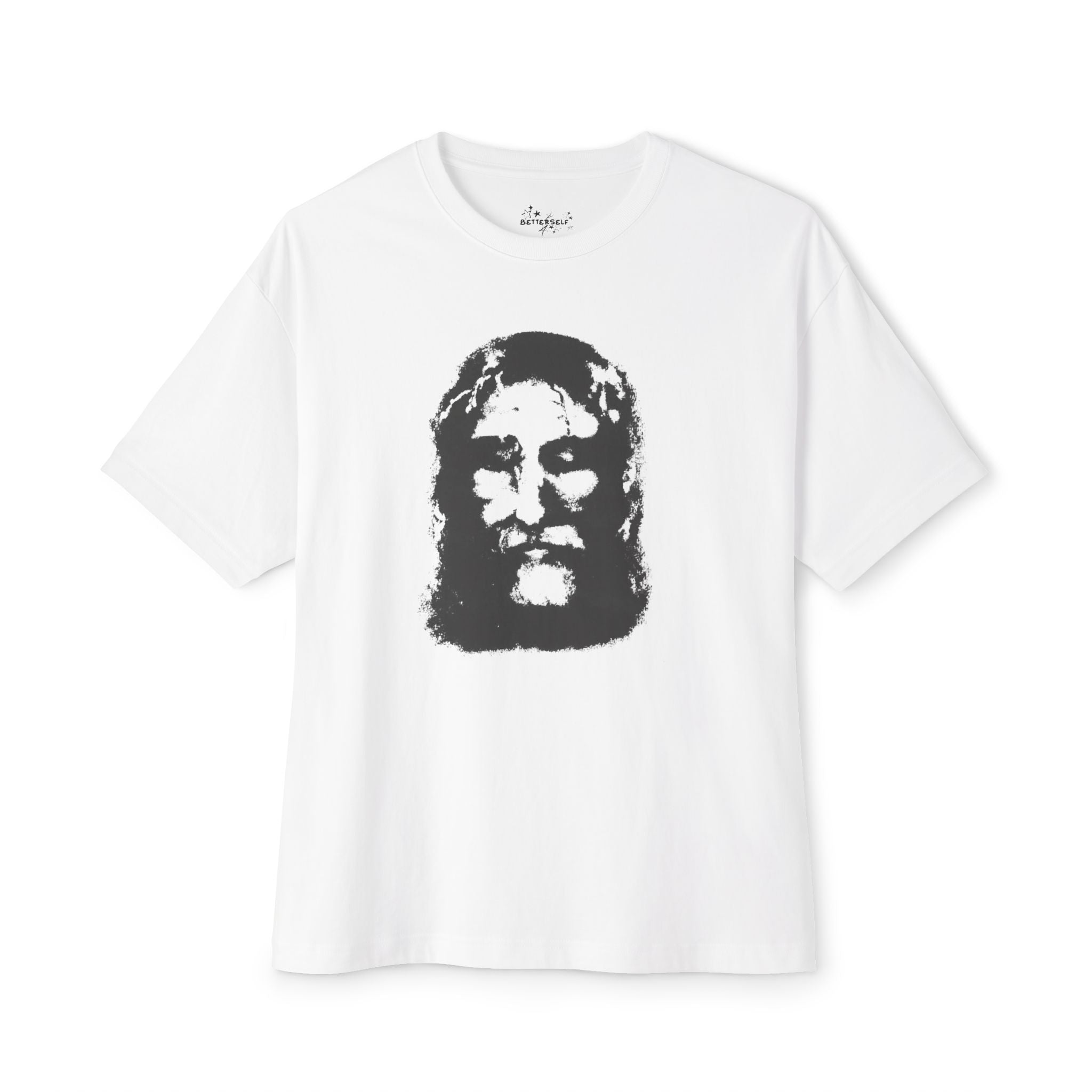 Jesus Face Graphic Oversized Tee