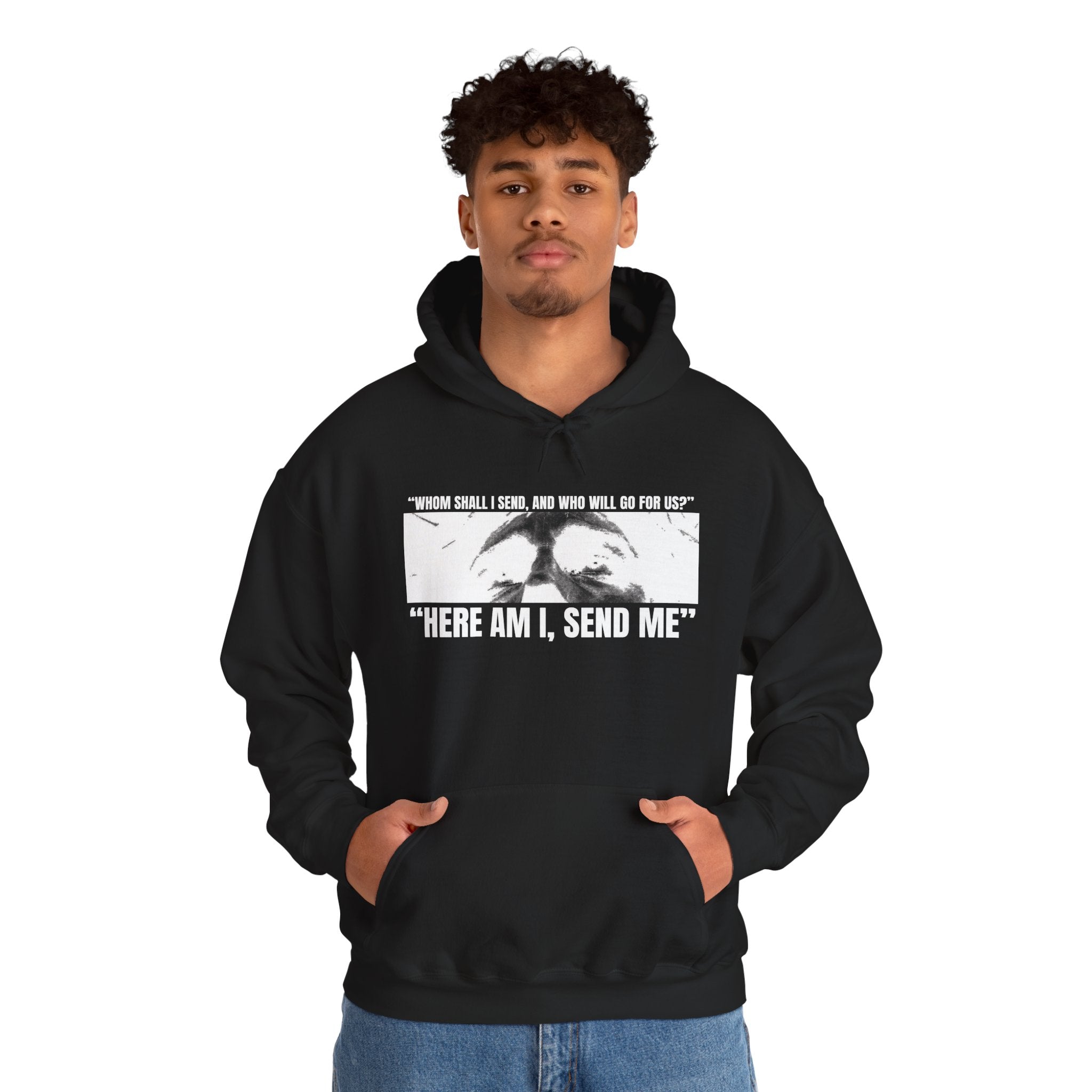 "Here Am I, Send Me Tee" Isaiah 6:8 Graphic Hoodie
