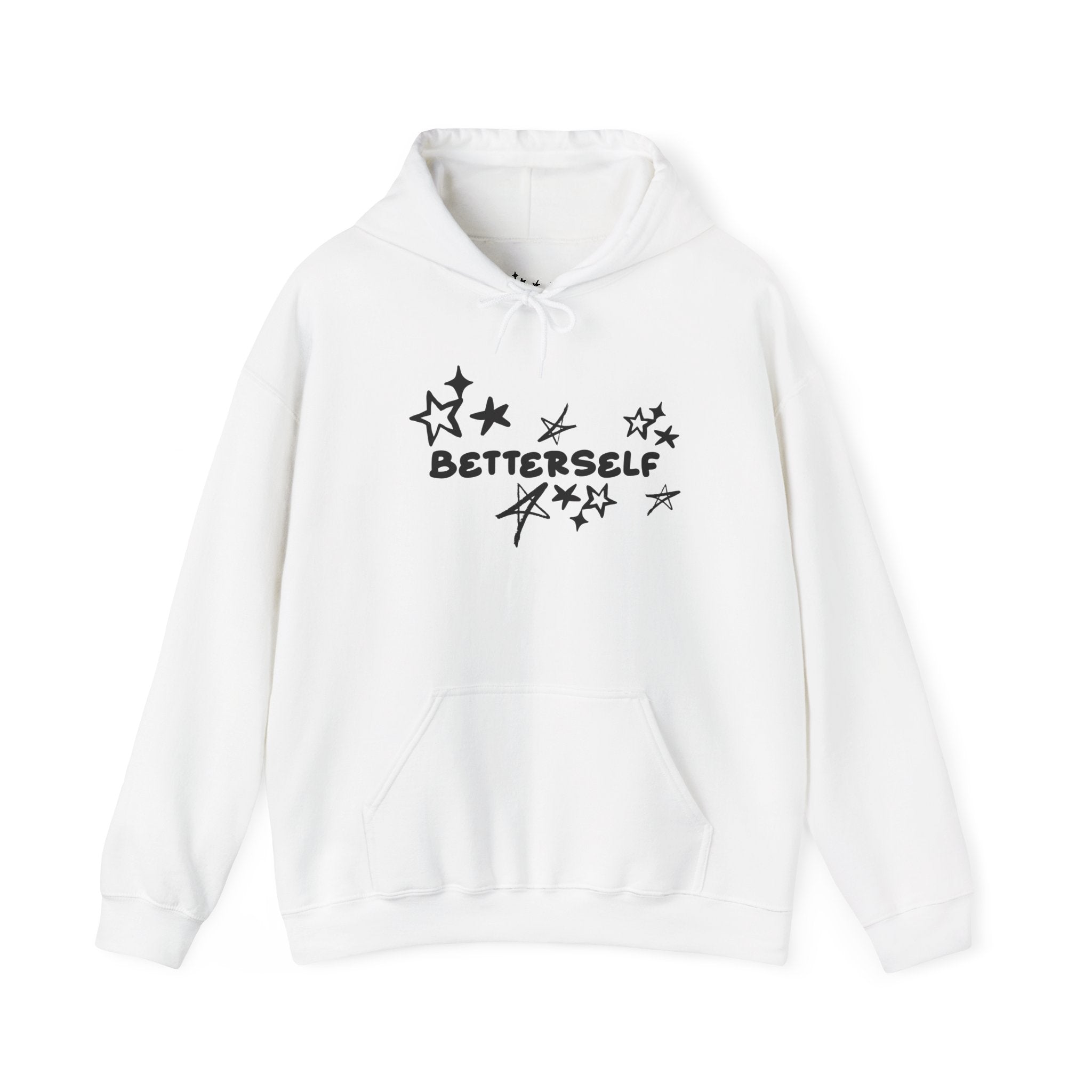 betterself star logo "smile shawty" monkey graphic hoodie