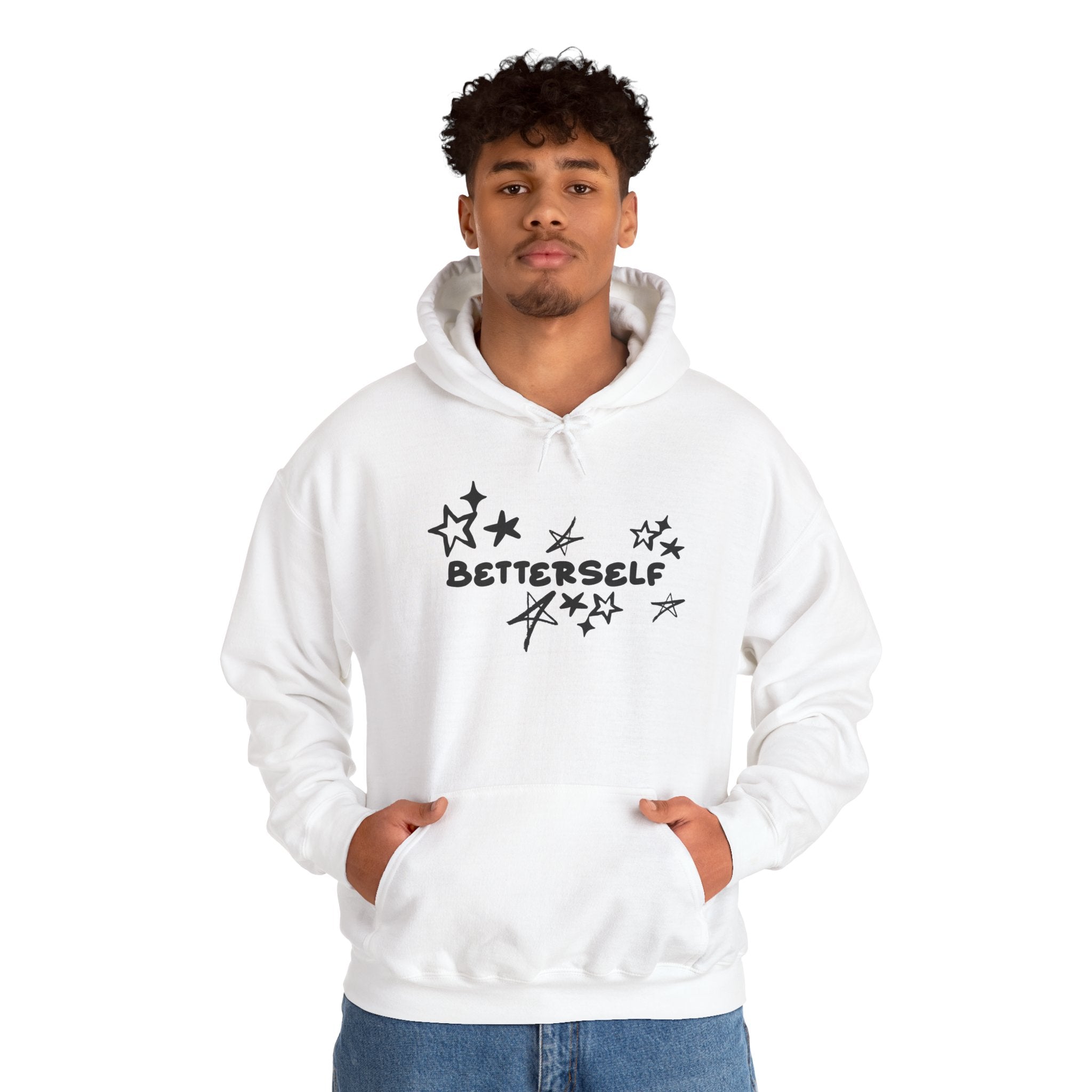 betterself star logo "I'm weird" monkey graphic hoodie